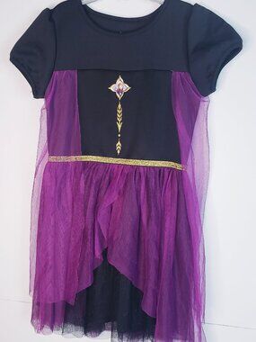 Disney Frozen II Anna Halloween Costume Girls M 7/8 Dress Up Cosplay Purple